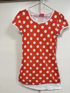 ♬*様 TOKYO DISNEY RESORT ミニーマウス ドット柄 半袖Tシのサムネイル