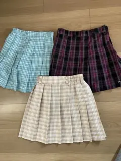 ZIDDY他チェック柄スカート3点セット 130・150