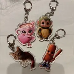 値下げ！イタリアンブレインロット　アクリルキーホルダー　４点セット