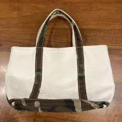LL Bean トートバッグ ホワイト/カモフラージュ