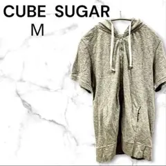 キューブシュガー　CUBE SUGAR　ジップアップ パーカー　グレー　Mのサムネイル