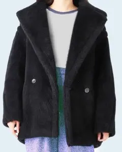 Max Mara OLGA テディベア ショートコート M ブラック 未使用のサムネイル