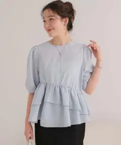 titivate イレギュラーヘムペプラムトップス Mサイズのサムネイル