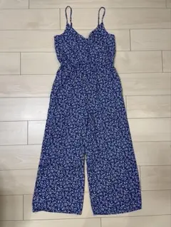 【美品】 スローブイエナ 花柄キャミサロペット ブルー