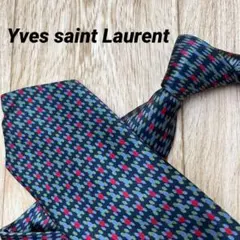 ✨極美品✨Yves Saint Laurent ネクタイ ペイズリー ネイビー - メルカリ