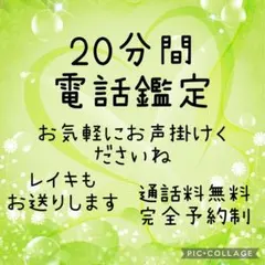 電話占い　チャット占い　レイキ　霊視霊感イーチンタロット　20分占い放題