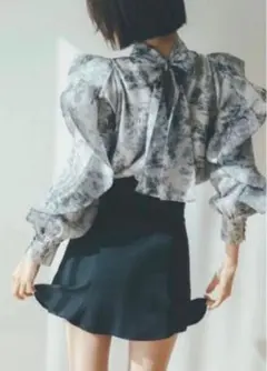 オーガンジーシースルーブラウス