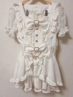 ♡LIZLISA♡フロントカシュクールBIGリボンセットアップ♡