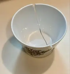 破損ボウル 陶磁器製 2分割 ジャンク品