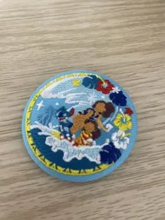 ディズニー刺繍缶バッジ リロ＆スティッチ