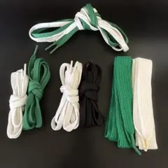 スニーカー靴ひも 6本セット /緑 白 黒➕おまけのサムネイル