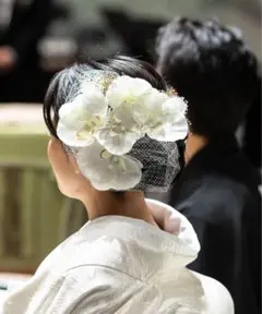ホワイト胡蝶蘭ヘッドドレス