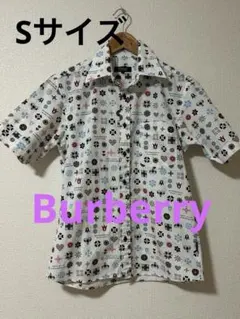 BURBERRY バーバリーブラックレーベル　総柄　半袖シャツ　モノグラム　S