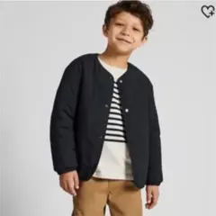 ユニクロ　リバーシブルキルティングブルゾン　ボアコート　120