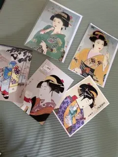日本の美人画ポストカード5枚セット