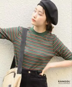 Heather KANGOL ハイショクマルチボーダー 半袖