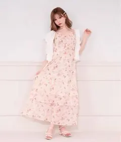 apres jour 花柄ティアードキャミワンピース