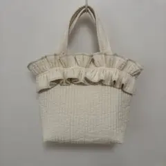 最終値下げ】Lili つぶつぶフリルトートバッグ マザーズバッグ - メルカリ