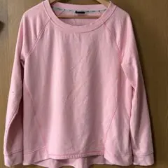 【極上の肌触り】ZELOS 裏起毛 スウェット トレーナー L ピンク 伸縮性◎