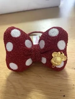 ディズニー ミニー リボン 赤　ドット