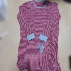マタニティ パジャマ ボーダー レッド M