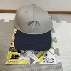 福岡ソフトバンクホークス　開幕戦入場者プレゼント　オリジナルキャップ23