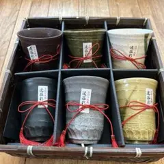 湯飲み 6個セット 竹製の箱入り