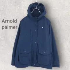 【アーノルドパーマ】フード付きコート L ナイロン風ジャケット アウター 長袖