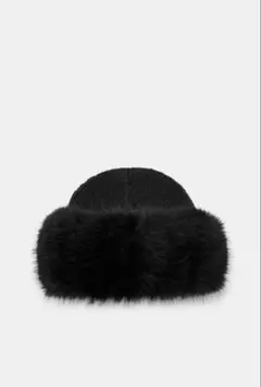 ZARA フェイクファーニットビーニー　 1/23まで販売商品‼️