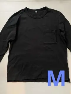 UNIQLOクルーネックT 7分袖 ブラック