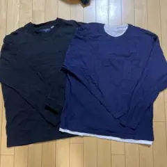 BACK NUMBER WEGO長袖シャツ Mサイズ 黒と紺セット 美品