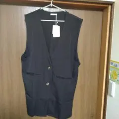しまむら　ブラック ノースリーブベスト Mサイズ