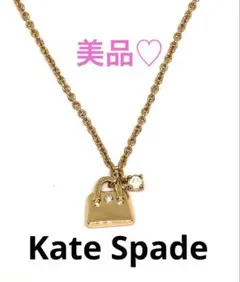 美品 Kate Spade ケイトスペード ネックレス バッグモチーフ ゴールド