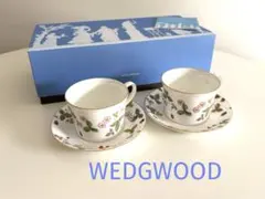 【新品・未使用】WEDGWOOD ワイルド ストロベリー ティーカップ&ソーサー