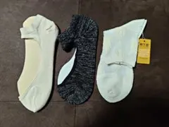 3足セット ソックス ベージュ 黒 白