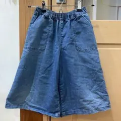 デニムブルー ワイドパンツ 130