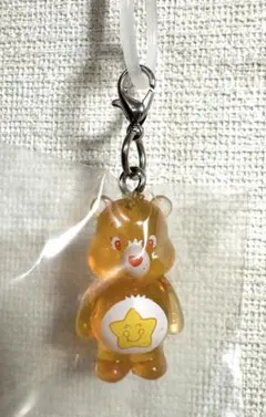 ケアベア　クリアマスコットチャーム2 黄色　イエロー