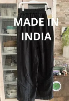MADE IN INDIA 　インドコットン花柄刺繍パンツ　インド製　インド綿のサムネイル