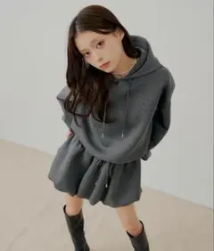 Chico スウェットバルーンミニワンピース