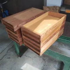 木製 もろぶた2段（大) もろぶた まつぶた 餅箱 正月準備道具 - メルカリ