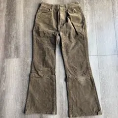 GU コーデュロイ　フレアパンツ　ブラウン