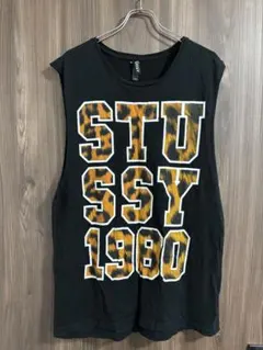 STUSSY タンクトップ L レオパード 1980 ブラック ストリートのサムネイル