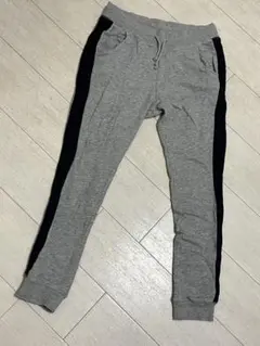 H&M グレー サイドストライプ ジョガーパンツ　スウェット