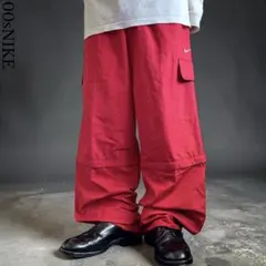 美品 00s 極太 OLD NIKE 2wayバギーナイロンカーゴパンツ Y2Kのサムネイル