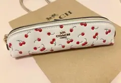 新品COACH ペンシル ケース チェリー プリント - メルカリ