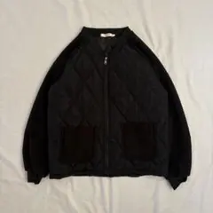 vintage キルティングジャケット ブルゾン ボア フルジップ ラグラン
