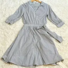 ✨新品 未使用✨ snidel ラップワンピース ストライプ 七分袖 Aライン