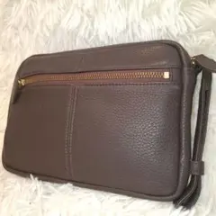 ⭐未使用級⭐PORTER ウィズ クラッチバッグ シボ革 ダークブラウン