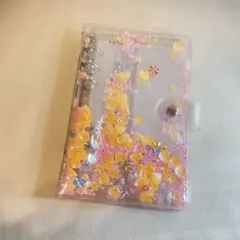 A6シャカシャカバインダー シール帳 スライダー リフィル付 黄色 スパンコール