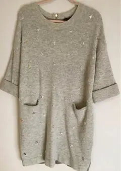 SHIPSビジュー付ニットワンピチュニックリフラティシップスZaraミュベール